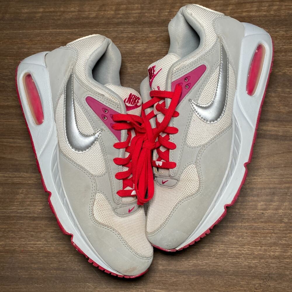 Women's Nike Air Max Correlate Grey Fuchsia Running Shoes Size 10 (511417-005)